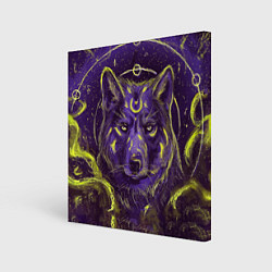 Холст квадратный Волшебный Волк, цвет: 3D-принт