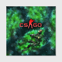 Холст квадратный CS GO Green rage, цвет: 3D-принт — фото 2