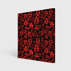 Холст квадратный Анархия, цвет: 3D-принт