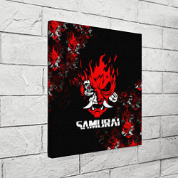 Холст квадратный SAMURAI CYBERPUNK 2077, цвет: 3D-принт — фото 2