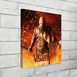 Холст квадратный Valheim Викинг в огне, цвет: 3D-принт — фото 2
