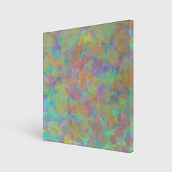 Холст квадратный Цветные лепестки, цвет: 3D-принт