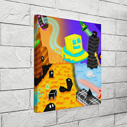 Холст квадратный Geometry Dash: RobTop Z, цвет: 3D-принт — фото 2