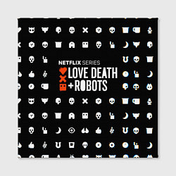 Холст квадратный LOVE DEATH ROBOTS $$$, цвет: 3D-принт — фото 2