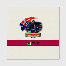 Холст квадратный Фати игрок Барселоны, цвет: 3D-принт — фото 2