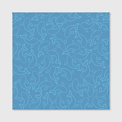 Холст квадратный Рыбки на голубом, цвет: 3D-принт — фото 2
