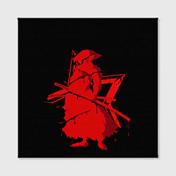 Холст квадратный Самурай, цвет: 3D-принт — фото 2