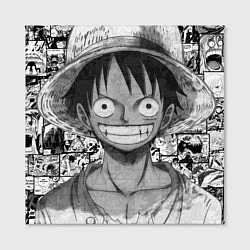 Холст квадратный Луфи улыбается one piece, цвет: 3D-принт — фото 2