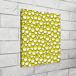 Холст квадратный Смайлики в Масках, цвет: 3D-принт — фото 2