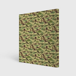 Картина квадратная Динозавры камуфляж