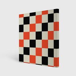 Холст квадратный Образец шахматной доски, цвет: 3D-принт