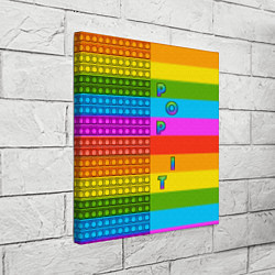 Холст квадратный POP it вертикальная надпись, цвет: 3D-принт — фото 2