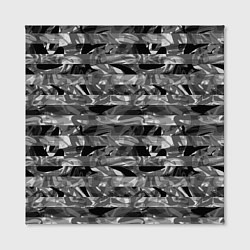Холст квадратный Черно -белый полосатый узор, цвет: 3D-принт — фото 2