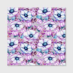 Холст квадратный Анемоны - цветочный ковер, цвет: 3D-принт — фото 2