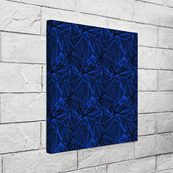 Холст квадратный Черно-синий геометрический, цвет: 3D-принт — фото 2
