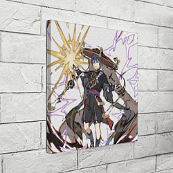 Холст квадратный Скарамучча в деле, цвет: 3D-принт — фото 2