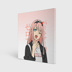 Холст квадратный Zero Two Darling in the Franxx, цвет: 3D-принт