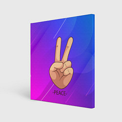 Холст квадратный ВСЕМ МИР PEACE Z, цвет: 3D-принт