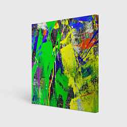 Холст квадратный Брызги красок Grunge Paints, цвет: 3D-принт