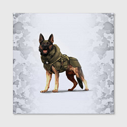 Холст квадратный Служебная собака К9 K9, цвет: 3D-принт — фото 2