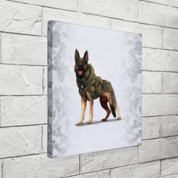 Холст квадратный Служебная собака К9 K9, цвет: 3D-принт — фото 2