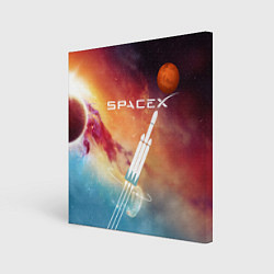 Холст квадратный Space X, цвет: 3D-принт