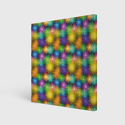 Холст квадратный Праздничный Салют, цвет: 3D-принт