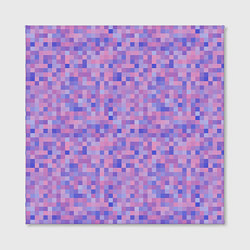 Холст квадратный Сиреневая пиксельная абстракция, цвет: 3D-принт — фото 2