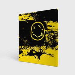 Холст квадратный Нирвана Гранж Nirvana Smile, цвет: 3D-принт
