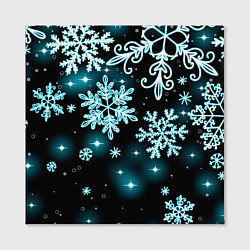 Холст квадратный Космические снежинки, цвет: 3D-принт — фото 2