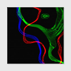 Холст квадратный Неоновый хаос 3DNeon chaos 3D, цвет: 3D-принт — фото 2