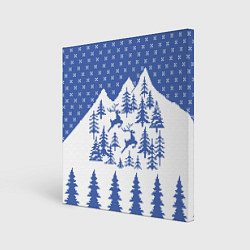 Холст квадратный Горные Олени, цвет: 3D-принт