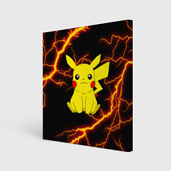 Картина квадратная PIKACHU PIKA PIKA РАЗРЯДЫ МОЛНИЙ