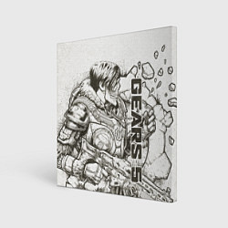 Холст квадратный Gears 5 Gears of War - Кейт Диаз, цвет: 3D-принт