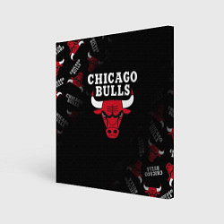 Холст квадратный ЧИКАГО БУЛЛС БЫКИ CHICAGO BULLS, цвет: 3D-принт