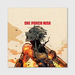 Холст квадратный Разрушение Геноса One Punch-Man, цвет: 3D-принт — фото 2