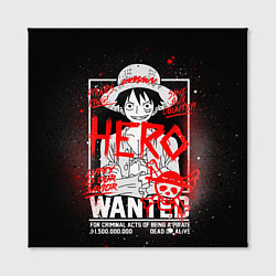 Холст квадратный One Piece: Разыскивается Манки Д Лаффи, цвет: 3D-принт — фото 2