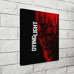 Холст квадратный DYING LIGHT RED ZOMBIE FACE, цвет: 3D-принт — фото 2