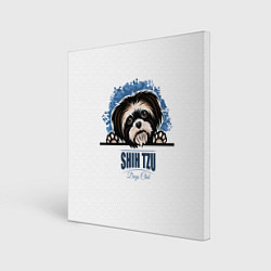 Холст квадратный Ши-Тцу Shih-Tzu, цвет: 3D-принт