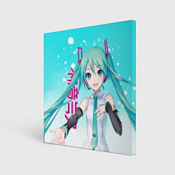 Картина квадратная Hatsune Miku, Мику Хацунэ