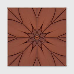 Холст квадратный Абстрактный цветок Оранжевый 1-29, цвет: 3D-принт — фото 2