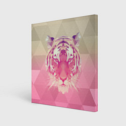 Картина квадратная Тигр лоу поли