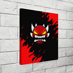 Холст квадратный Geometry Dash: Demon Red Fire, цвет: 3D-принт — фото 2