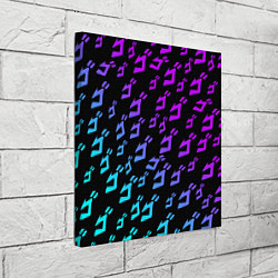 Холст квадратный JOJOS BIZARRE ADVENTURE NEON PATTERN НЕОН УЗОР, цвет: 3D-принт — фото 2