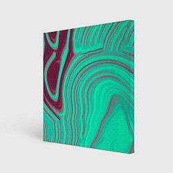 Холст квадратный Зеленый прилив, цвет: 3D-принт