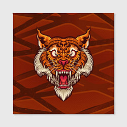 Холст квадратный Тигр Evil, цвет: 3D-принт — фото 2