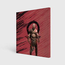 Холст квадратный Кратос God of War, цвет: 3D-принт