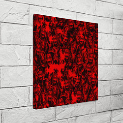 Холст квадратный LA CASA DE PAPEL RED CODE PATTERN, цвет: 3D-принт — фото 2