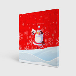 Картина квадратная Дед Мороз с подарочным конвертом