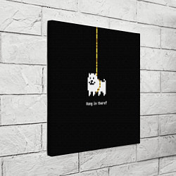 Холст квадратный UNDERTALE DOG НА КАНАТЕ, цвет: 3D-принт — фото 2